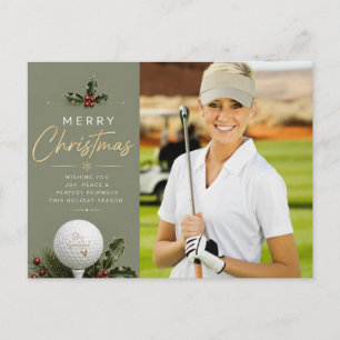 Golf Weihnachten Erstelle dein eigenes Foto-Golfer Postkarte