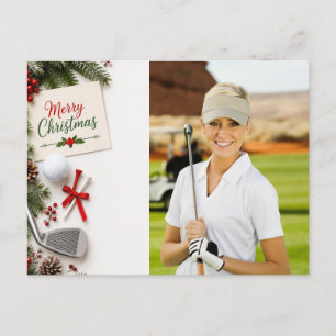 Golf Weihnachten Erstellen Sie Ihr eigenes Golf-Fo Postkarte