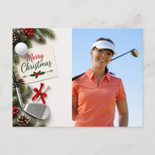 Golf Weihnachten Erstellen Sie Ihr eigenes Golf-Fo Postkarte