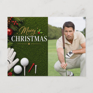 Golf Weihnachten Erstellen Sie Ihr eigenes Golfer- Postkarte