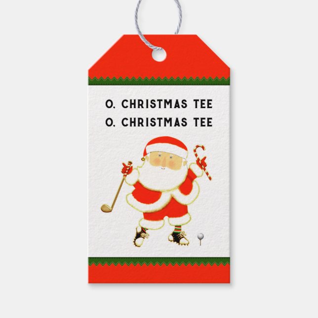 Golf Weihnachten Geschenkanhänger (Vorderseite)