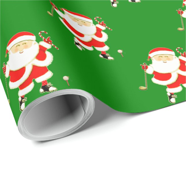 Golf Weihnachten Geschenkpapier (Rolleneckpunkt)