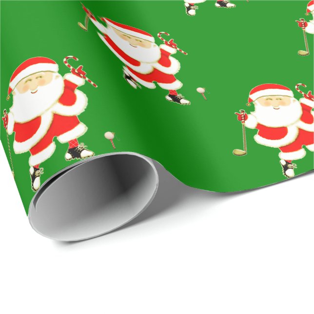 Golf Weihnachten Geschenkpapier (Rolleneckpunkt)