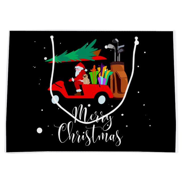 Golf Weihnachten Große Geschenktüte (Vorderseite)
