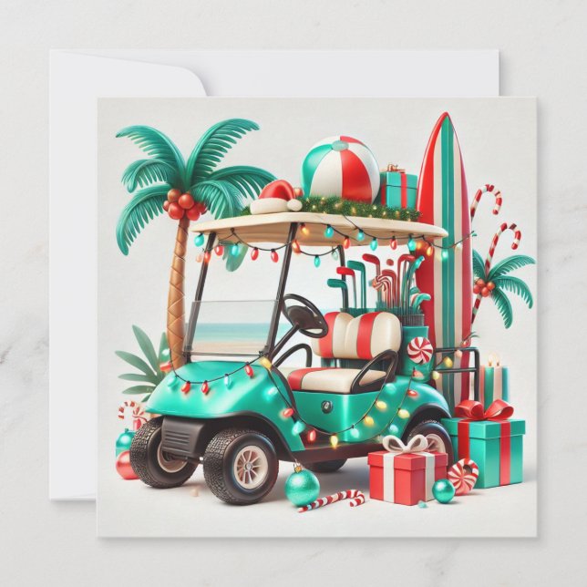 Golf Weihnachten im Juli für Golfer mit dem Weihna (Vorderseite)