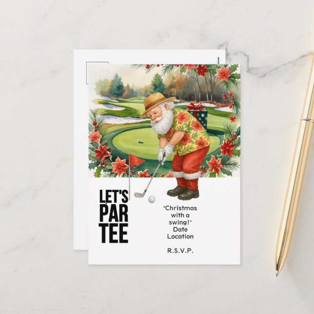 Golf Weihnachten im Juli mit dem Weihnachtsmann Go (Vorderseite/Rückseite Beispiel)