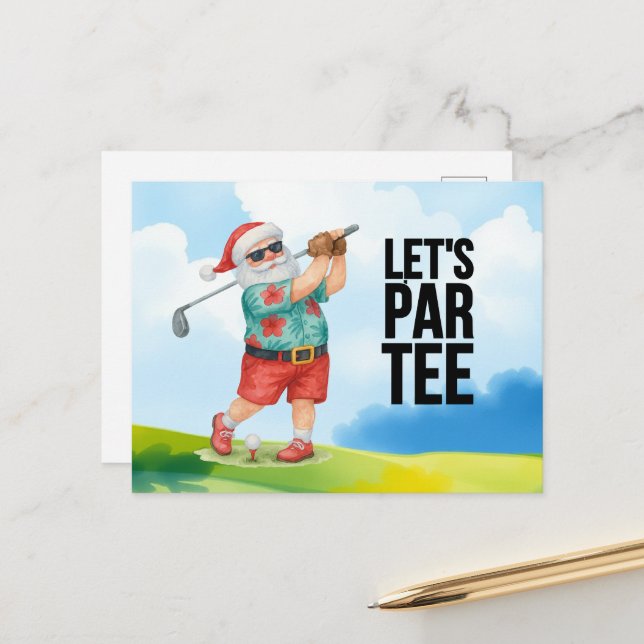 Golf Weihnachten im Juli mit dem Weihnachtsmann Go (Vorderseite/Rückseite Beispiel)