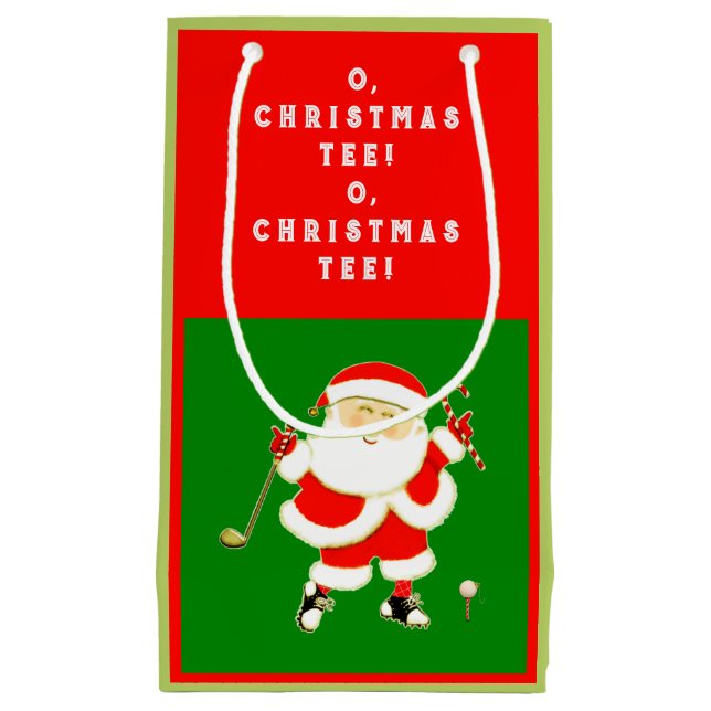 Golf Weihnachten Kleine Geschenktüte (Vorderseite)