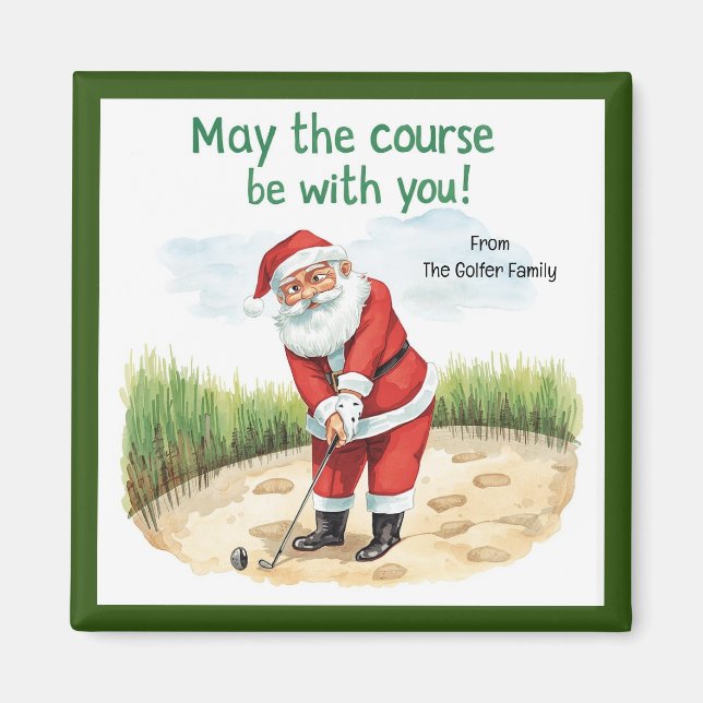 Golf Weihnachten Mai sein Platz bei Ihnen Magnet (Vorne)