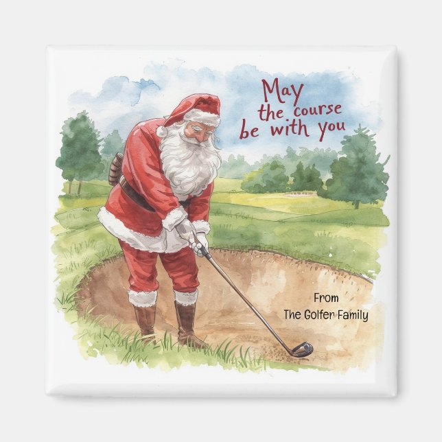 Golf Weihnachten Mai sein Platz bei Ihnen Magnet (Vorne)
