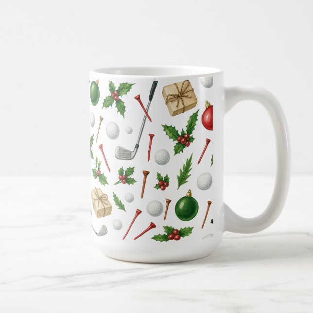 Golf Weihnachten mit Ballgeschenken für Golfer the Kaffeetasse (Rechts)