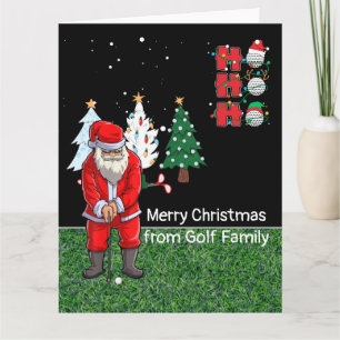Golf Weihnachten mit dem Weihnachtsklub Karte