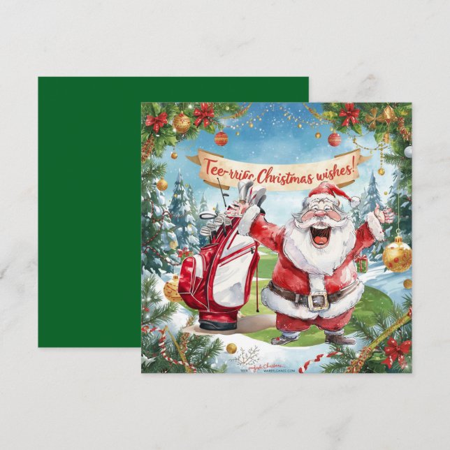 Golf Weihnachten mit dem Weihnachtsmann (Vorne/Hinten)