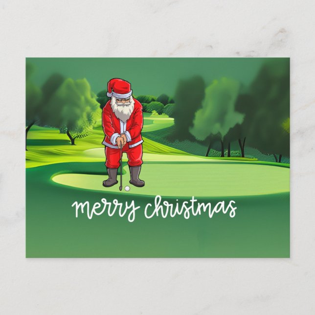 Golf Weihnachten mit dem Weihnachtsmann auf dem Go (Vorderseite)