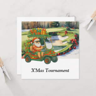 Golf-Weihnachten mit dem Weihnachtsmann auf Green Einladung