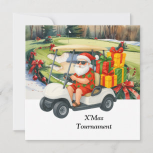 Golf-Weihnachten mit dem Weihnachtsmann auf Green Einladung