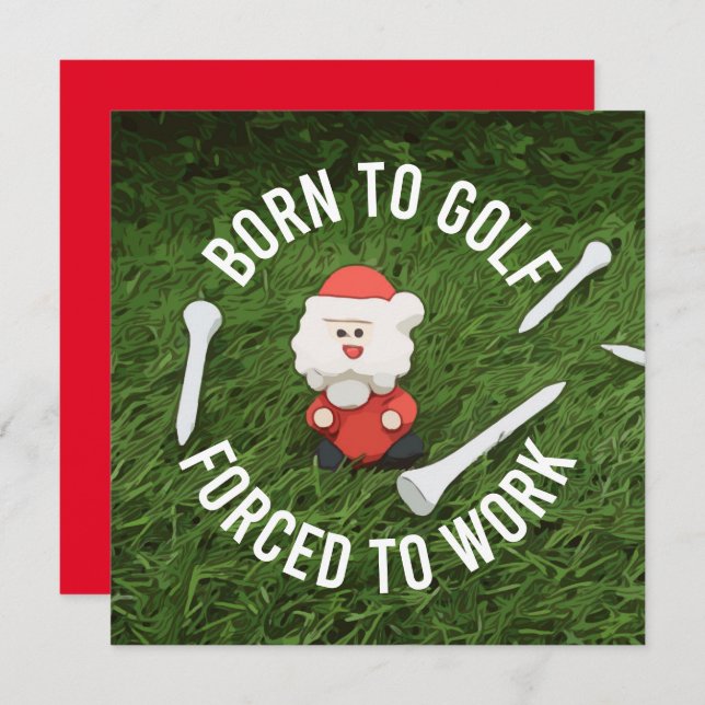 Golf Weihnachten mit dem Weihnachtsmann geboren (Vorne/Hinten)