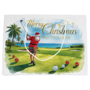 Golf-Weihnachten mit dem Weihnachtsmann Große Geschenktüte
