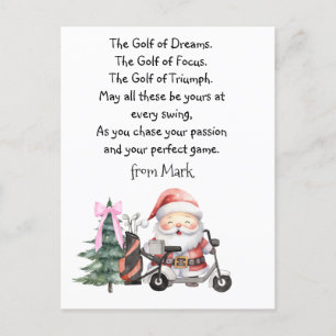 Golf Weihnachten mit dem Weihnachtsmann zum Segen