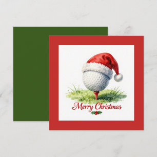 Golf-Weihnachten mit Golfball Feiertagskarte