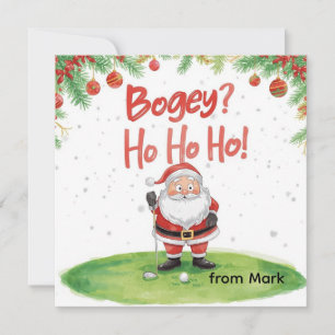 Golf Weihnachten mit Santa Golfer auf Golfplatz