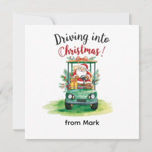 Golf Weihnachten mit Santa Golfer auf Golfplatz