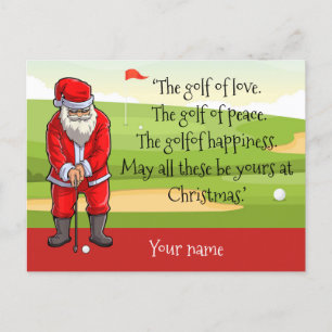 Golf Weihnachten mit Segen für den Weihnachtsmann