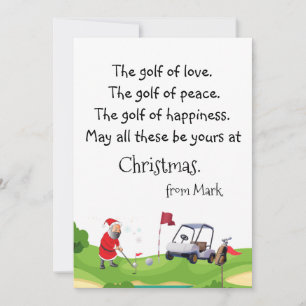 Golf Weihnachten mit Segen für den Weihnachtsmann