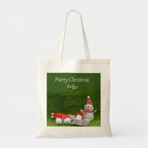 Golf Weihnachten mit Snowman und Golfbälle Santa Tragetasche