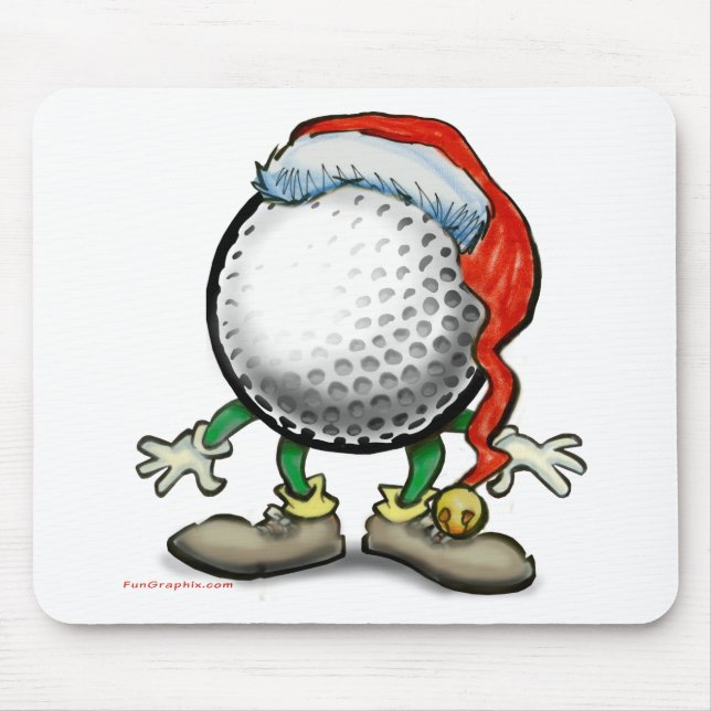 Golf Weihnachten Mousepad (Vorne)