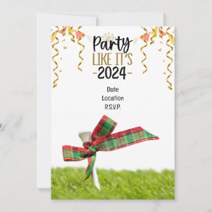 Golf Weihnachten & Neues Jahr Party Einladung