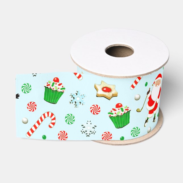 Golf Weihnachten Ripsband (Spule)