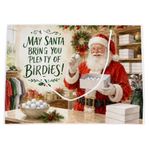 Golf Weihnachten Santa Golfer Alltag Große Geschenktüte