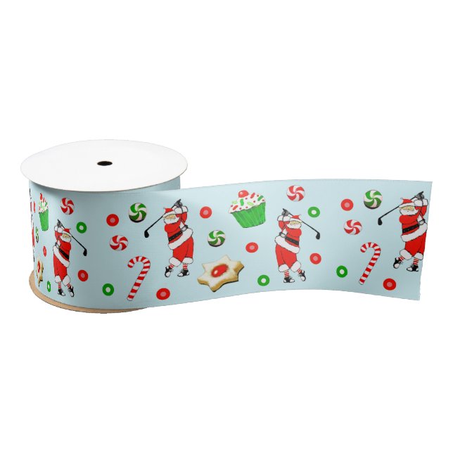 Golf Weihnachten Satinband (Spule)
