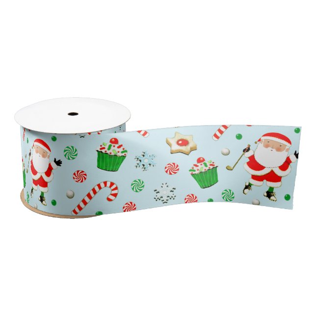 Golf Weihnachten Satinband (Spule)