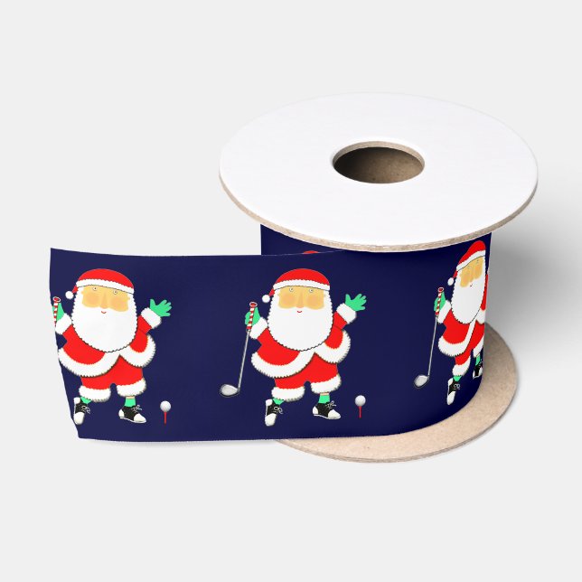 Golf Weihnachten Satinband (Spule)