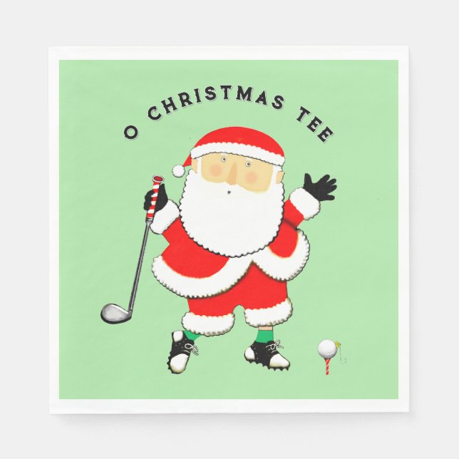 Golf Weihnachten Serviette (Vorderseite)