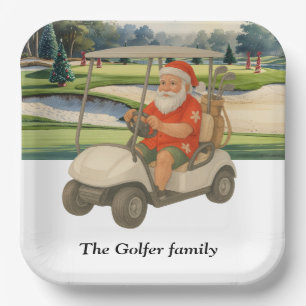 Golf Weihnachten Sommer Juli Hawaii Golf Thema Pappteller