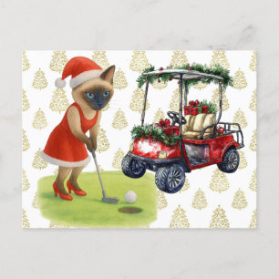 Golf Weihnachten Thema für Cat Frau Golfer