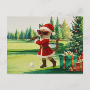 Golf Weihnachten Thema für Cat Frau Golfer