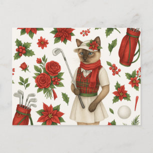 Golf Weihnachten Thema für Cat Frau Golfer