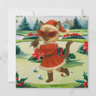 Golf Weihnachten Thema für Cat Frau Golfer