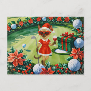 Golf Weihnachten Thema für Cat Frau Golfer