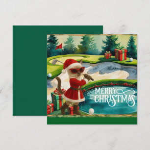 Golf Weihnachten Thema mit Siam Cat Golfer