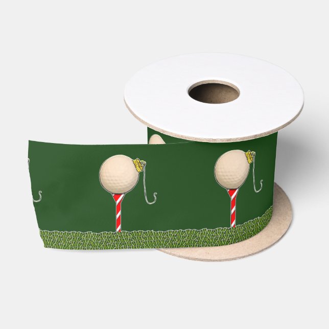 Golf Weihnachten Urlaub Geschenke Ideen Satinband (Spule)