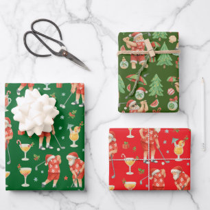 Golf Weihnachten Weihnachten Sommerzeit Geschenkpapier Set