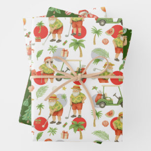 Golf Weihnachten Weihnachten Sommerzeit Geschenkpapier Set