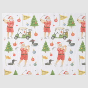 Golf Weihnachten Weihnachtsmann Golfen in Minnesot Seidenpapier