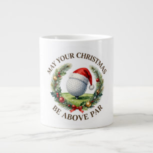 Golf-Weihnachts-Kaffeetasse Jumbo-Tasse