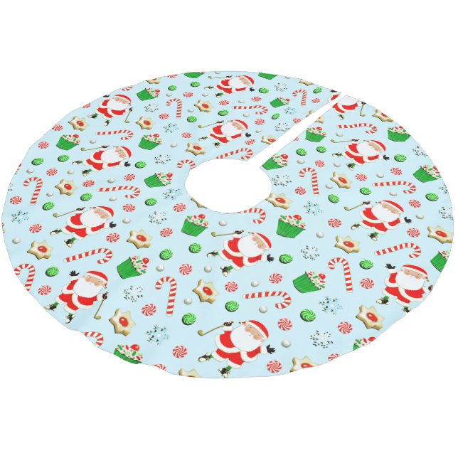Golf Weihnachtsdekor Pinsel Polyester Tree Skirt Weihnachtsbaumdecke (Schrägansicht)